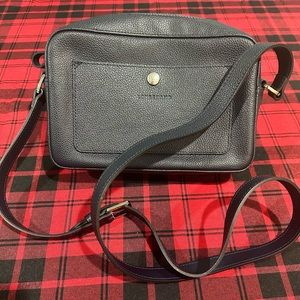 Brand new  LONGCHAMP Le Foulonne Leather Camera Bag Crossbody Bag NAVY Blue
